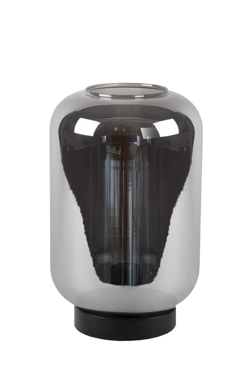 Lucide JOANET - Stolová lampa - Ø 22 cm - 1xE27 - Smoke Grey